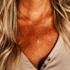 Gold Studded Cross Necklace