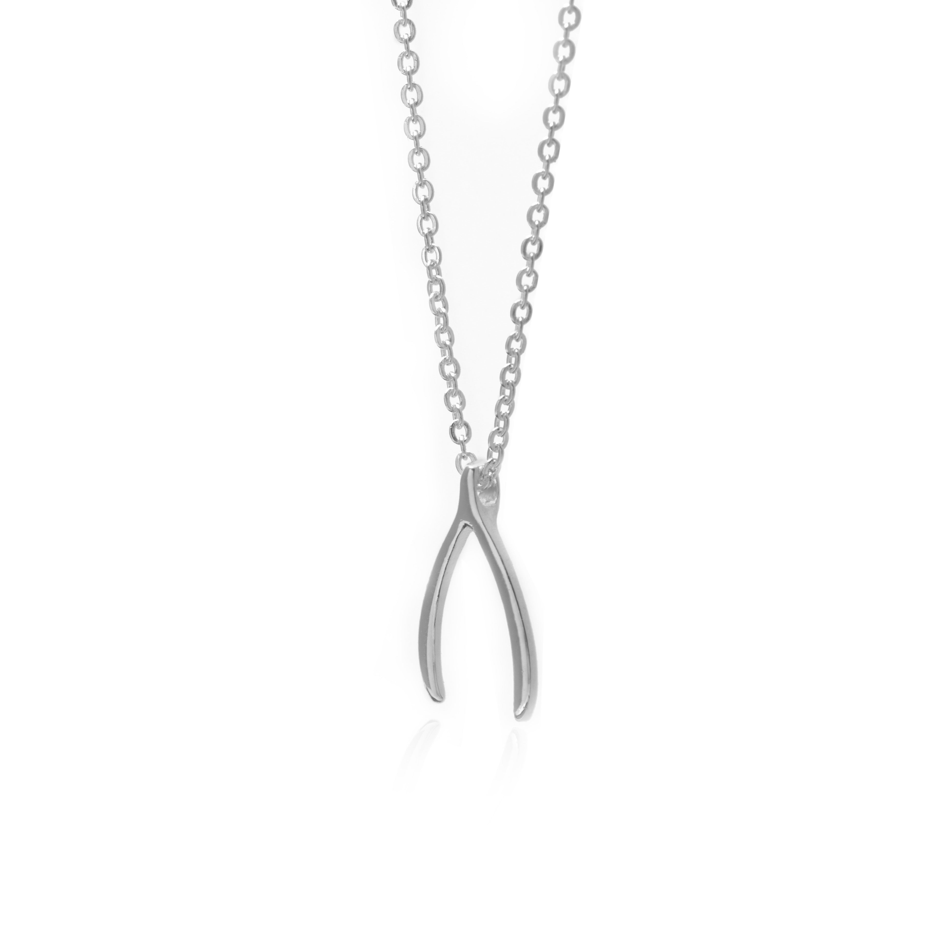 Buy Recycled Sterling Silver Wishbone Necklace Online